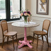 Avalon Sawar Marble Restaurant Table with Metal Legs - Large