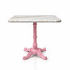 Calloway Sawar Marble Restaurant Table with Metal Legs - Large