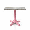 Summit Sawar Marble Restaurant Table with Metal Legs - Large