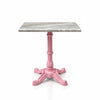 Summit Sawar Marble Restaurant Table with Metal Legs - Medium