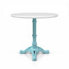 Mercer White Banswara Marble Restaurant Table with Metal Legs - Large