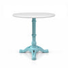 Mercer White Banswara Marble Restaurant Table with Metal Legs - Medium
