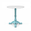 Mercer White Banswara Marble Restaurant Table with Metal Legs - Small