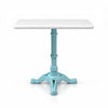 Whitley White Banswara Marble Restaurant Table with Metal Legs - Large