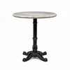 Crestwood Sawar Marble Restaurant Table with Metal Legs - Medium