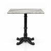 Dalton Sawar Marble Restaurant Table with Metal Legs - Large
