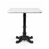 Seabrook White Banswara Marble Restaurant Table with Metal Legs - Medium