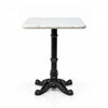 Seabrook White Banswara Marble Restaurant Table with Metal Legs - Small