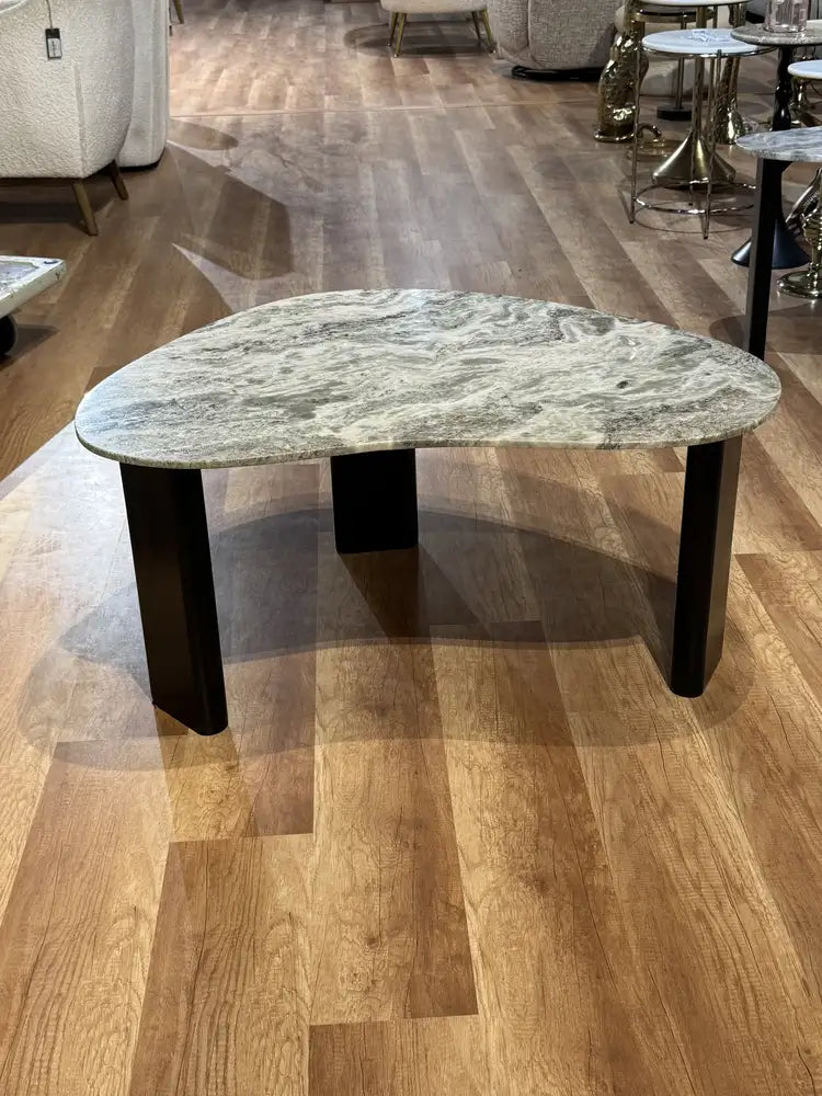 Thrice Wood Coffee Table with Marble real view 2