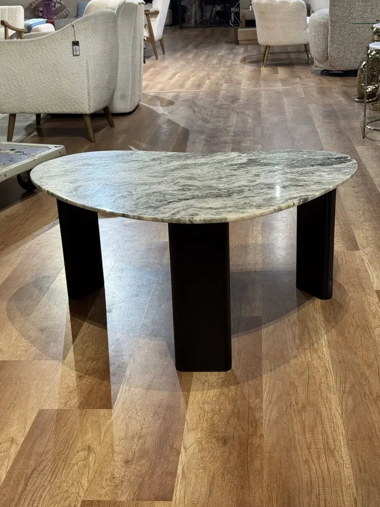 Thrice Wood Coffee Table with Marble real view 3