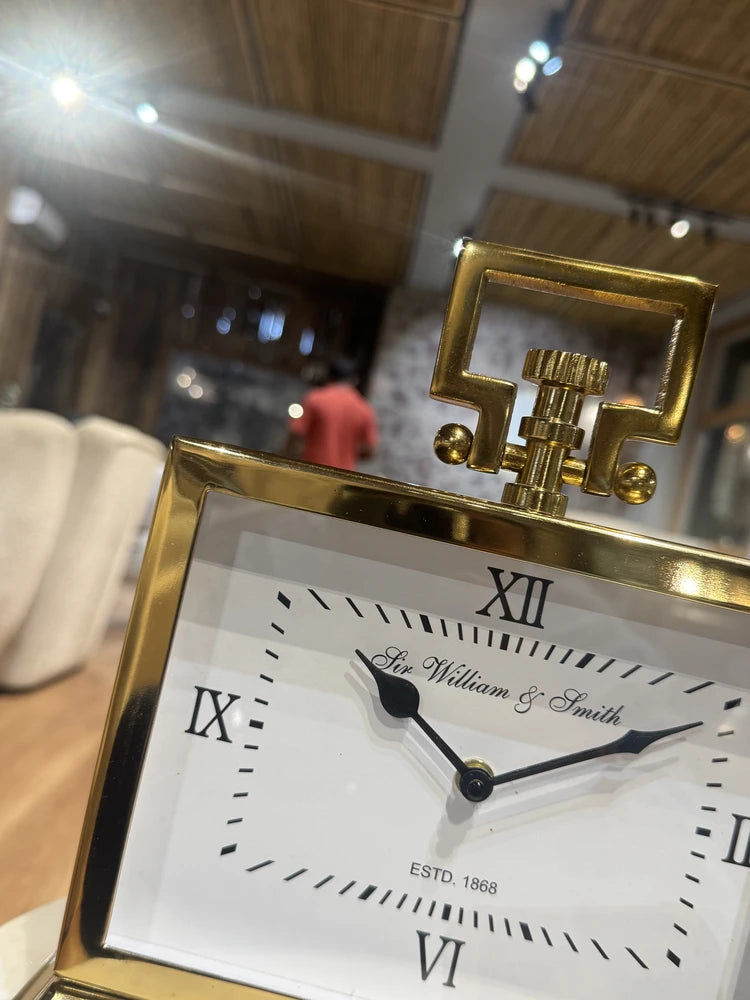 Vesper Stainless Steel Table Clock with Aluminium real view 6