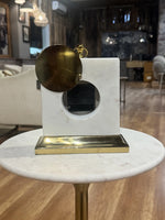 Onyx Stainless Steel Table Clock with Marble thumbnail 4