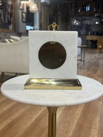 Onyx Stainless Steel Table Clock with Marble thumbnail 5