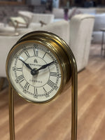 Cadre Stainless Steel Table Clock with Marble, Glass thumbnail 5