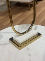 Cadre Stainless Steel Table Clock with Marble, Glass thumbnail 7