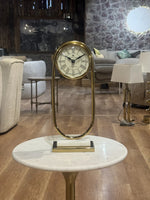 Cadre Stainless Steel Table Clock with Marble, Glass thumbnail 8