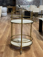 Lorne Stainless Steel Aluminium Trolley - White Marble thumbnail 1
