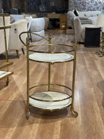Lorne Stainless Steel Aluminium Trolley - White Marble thumbnail 3
