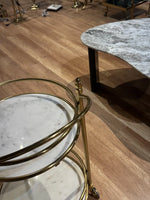 Lorne Stainless Steel Aluminium Trolley - White Marble thumbnail 5