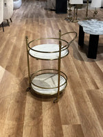 Lorne Stainless Steel Aluminium Trolley - White Marble thumbnail 7