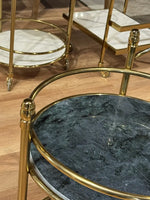 Lorne Stainless Steel Aluminium Trolley - Green Marble thumbnail 5