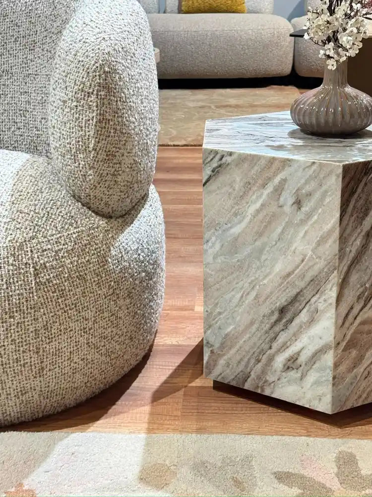 Holden Sawar Marble Coffee Table with Wheel real view 4