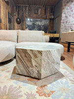 Birch Sawar Marble Coffee Table with Wheel thumbnail 3