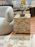 Sable Marble SideTable with Wheel - Panther Marble thumbnail 2