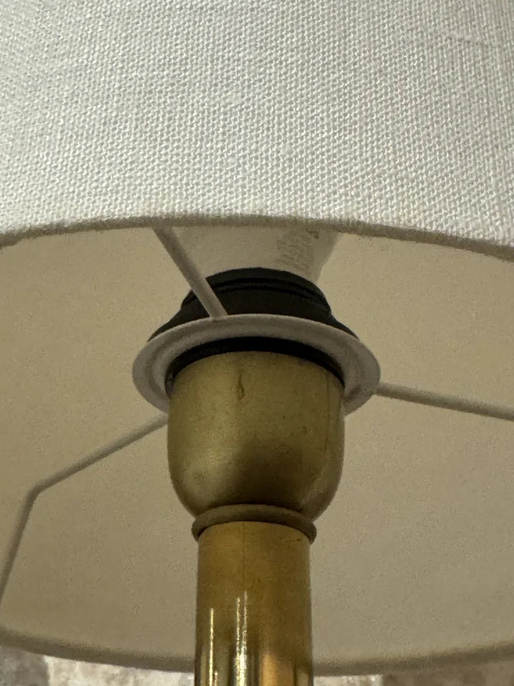 Stellan White Banswara Marble Base Floor Lamp real view 6