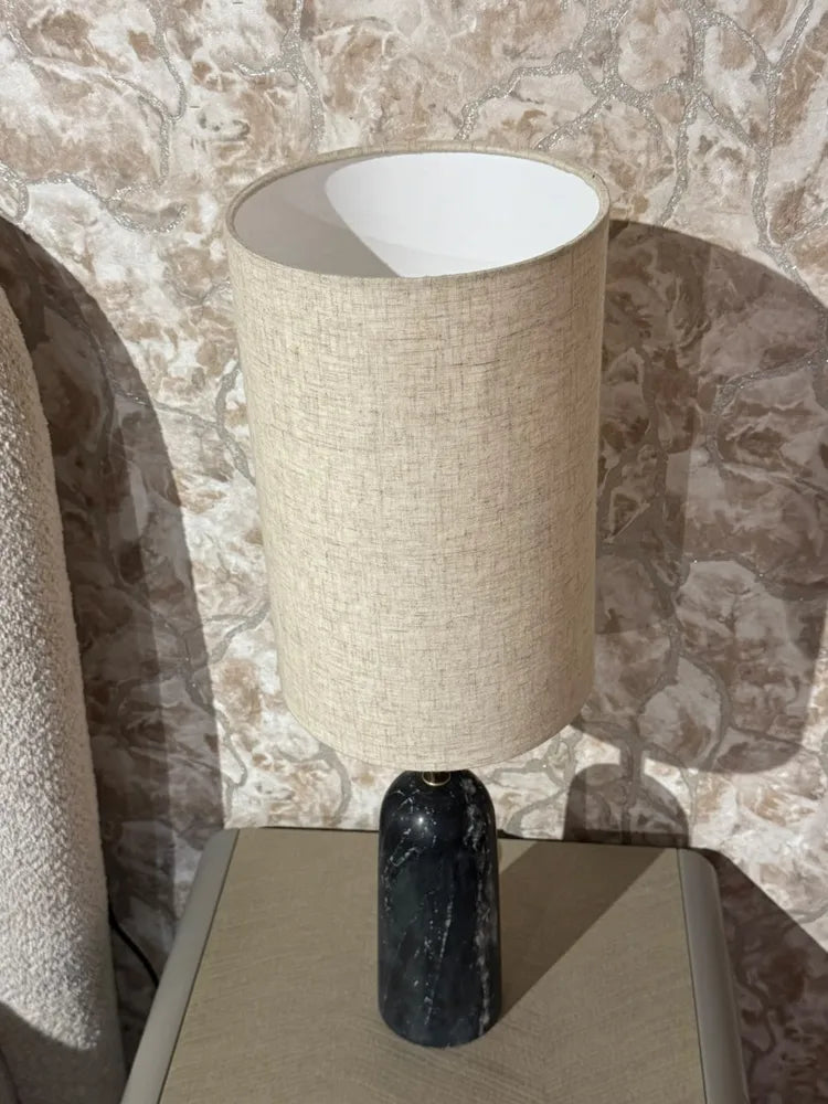 Lyra Black Marble Base Table Lamp real view 3