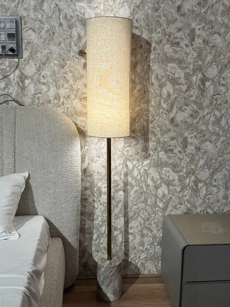 Magnus Sawar Marble Base Floor Lamp real view 2