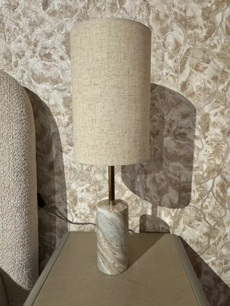 Senna Sawar Marble Base Table Lamp real view 1