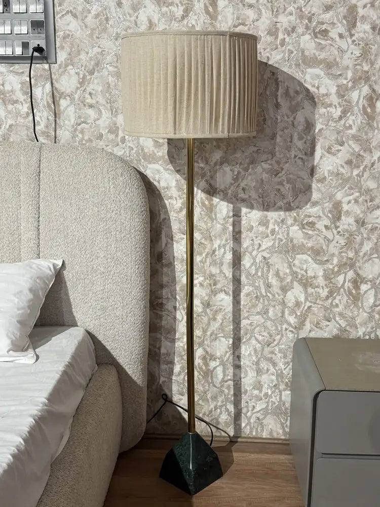 Cypress Green Marble Base Floor Lamp real view 1