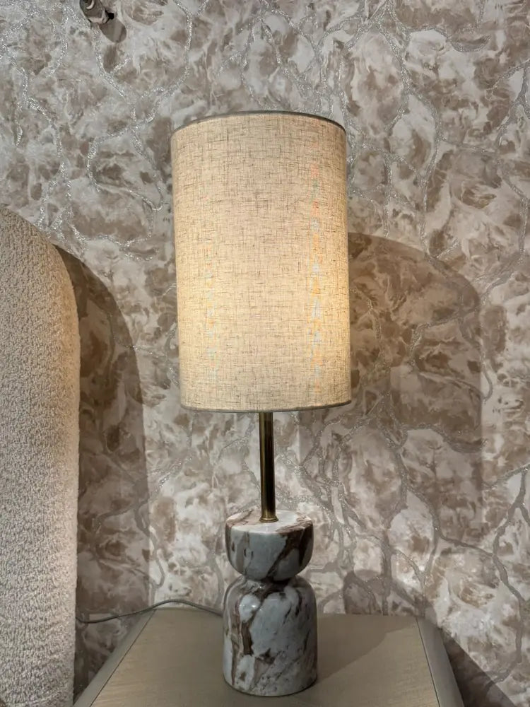 Vera Sawar Marble Base Table Lamp real view 2