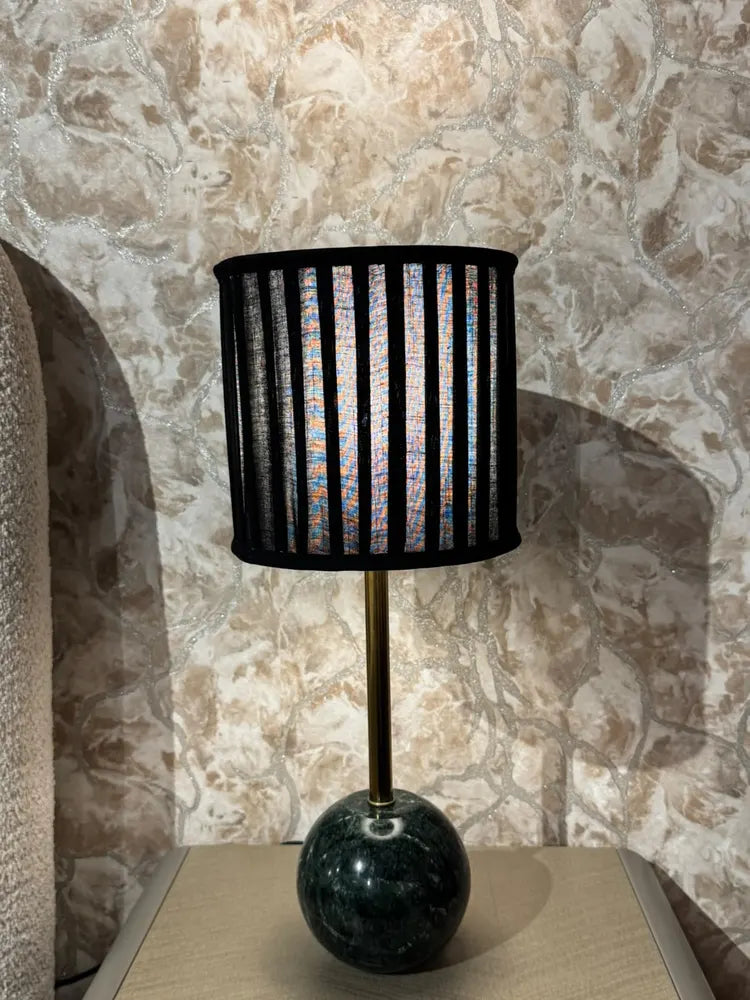 Della Green Marble Base Table Lamp real view 2