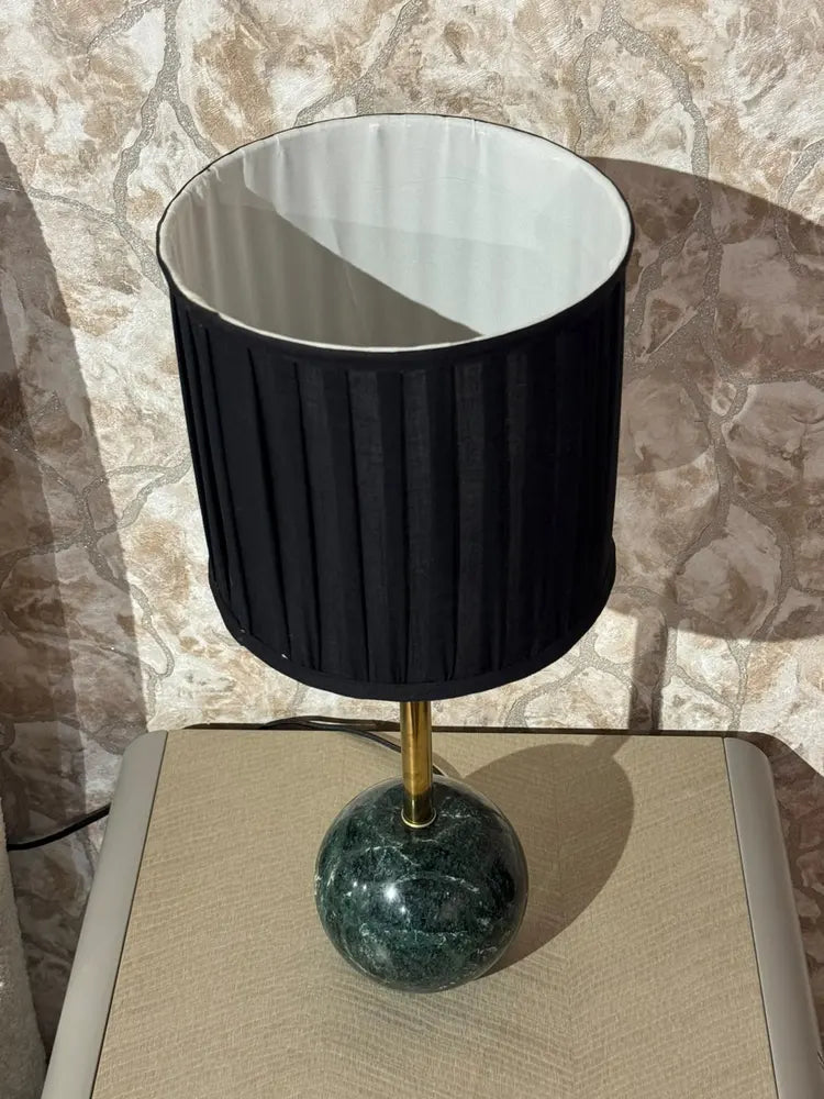 Della Green Marble Base Table Lamp real view 6