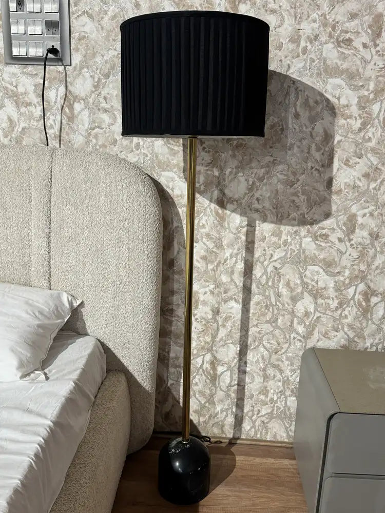 Drake Black Marble Base Floor Lamp real view 1