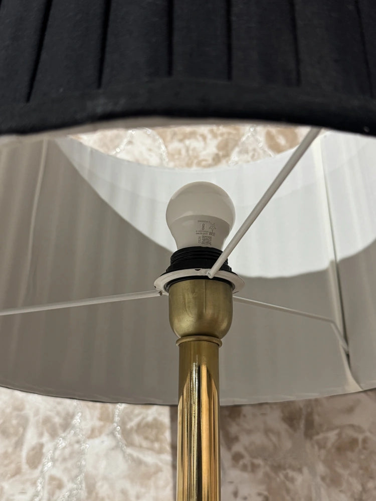 Drake Black Marble Base Floor Lamp real view 2