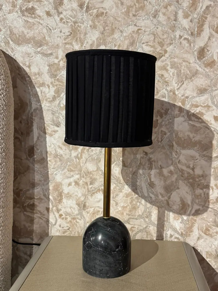 Elowen Black Marble Base Table Lamp real view 1