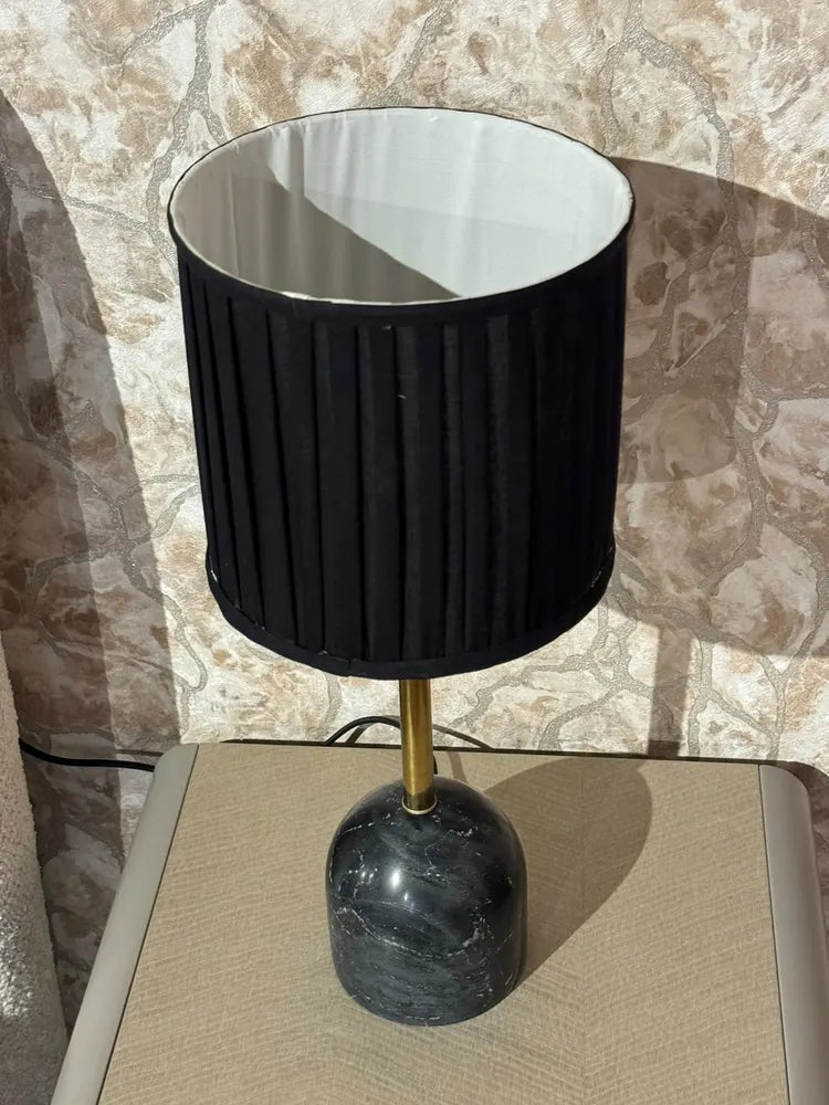Elowen Black Marble Base Table Lamp real view 2