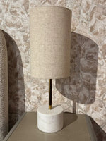 Isla White Banswara Marble Base Table Lamp thumbnail 1