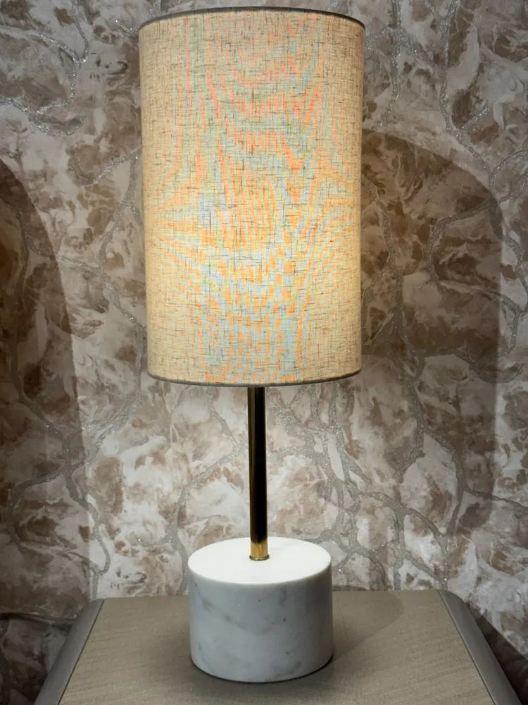 Isla White Banswara Marble Base Table Lamp real view 2