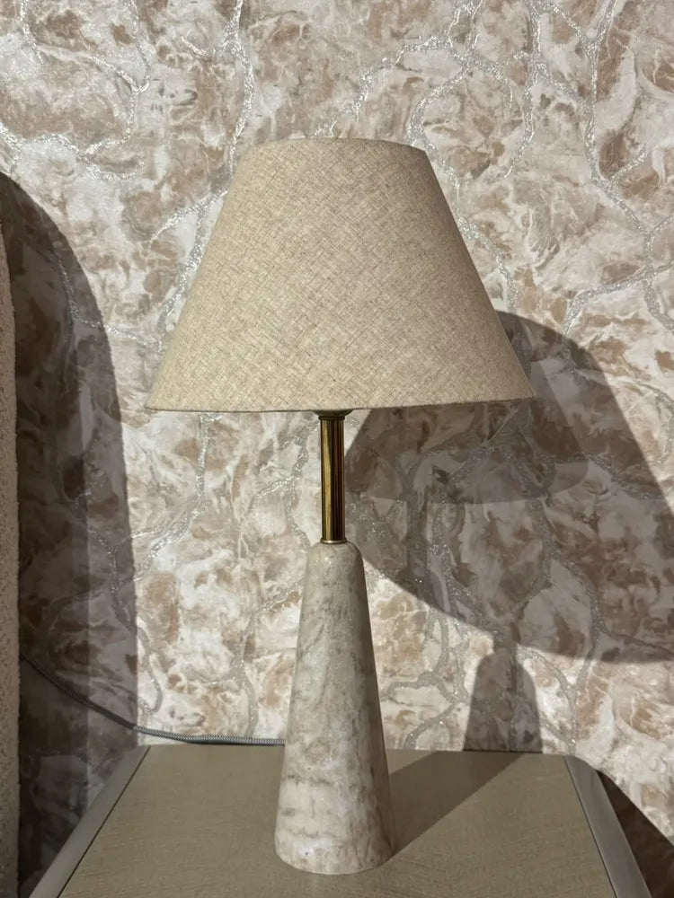 Luna Morchana Marble Base Table Lamp real view 1