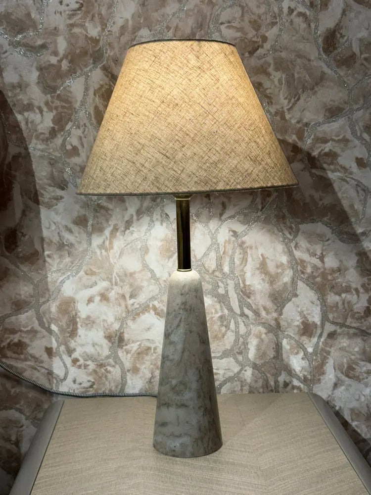 Luna Morchana Marble Base Table Lamp real view 2