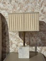 Pearl White Banswara Marble Base Table Lamp thumbnail 1