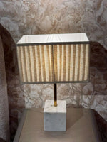 Pearl White Banswara Marble Base Table Lamp thumbnail 2