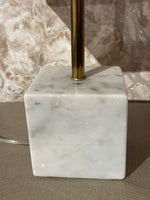 Pearl White Banswara Marble Base Table Lamp thumbnail 4