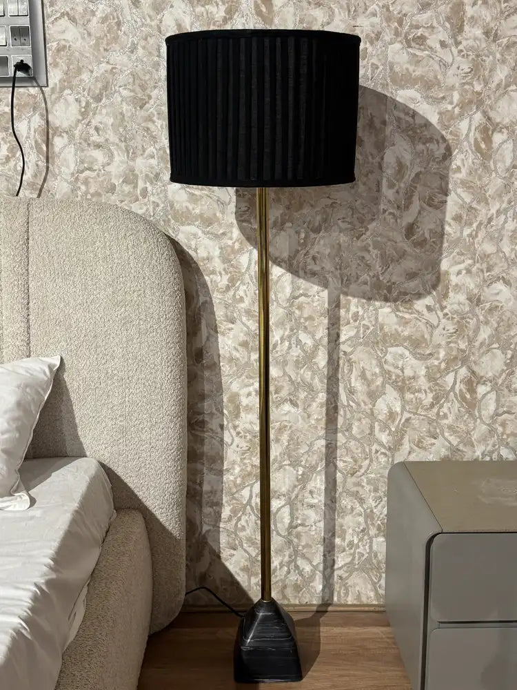 Wolfe Black Marble Base Floor Lamp real view 1