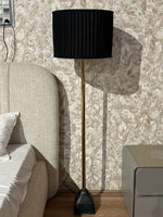 Wolfe Black Marble Base Floor Lamp thumbnail 1