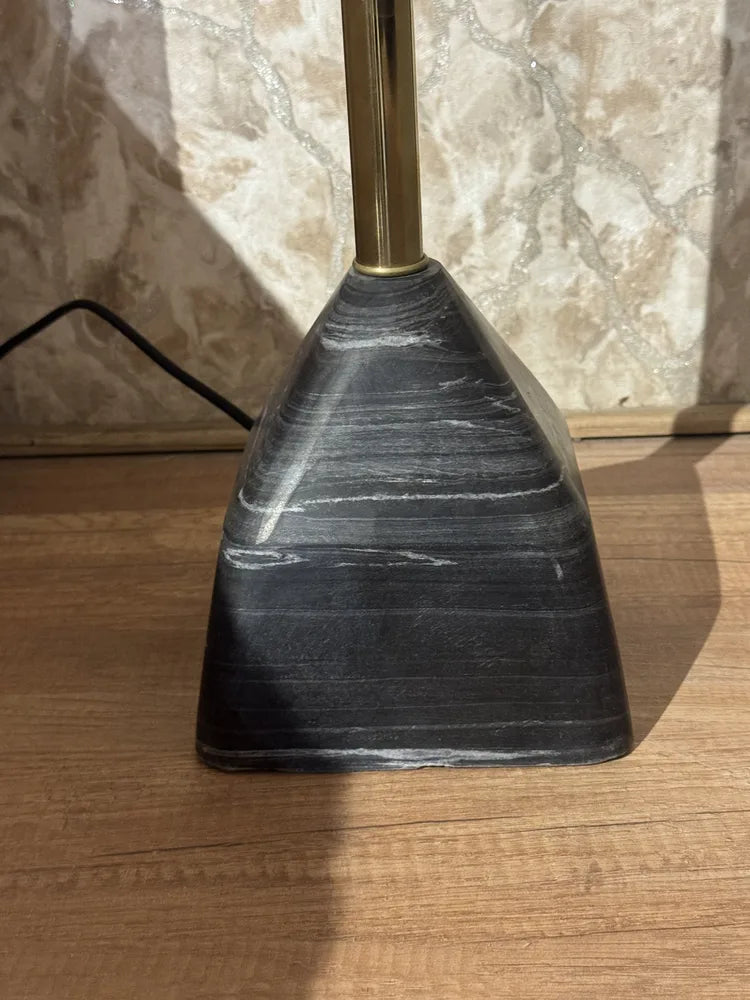 Wolfe Black Marble Base Floor Lamp real view 2